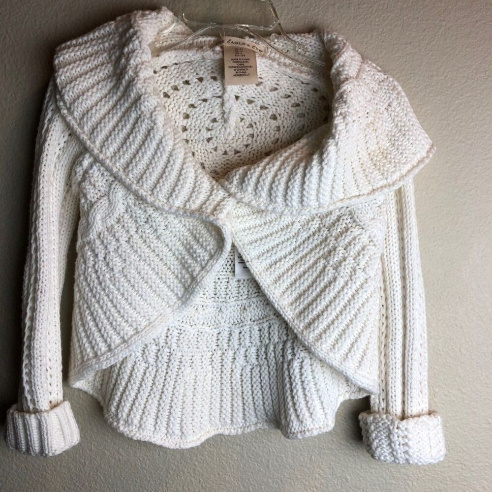 The Eagles Eye Knitted Sweater Ivory Cream 4T